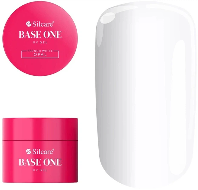 Гель для нарощування нігтів Silcare Base One French White Opal 50 г (5902560567205) - зображення 1