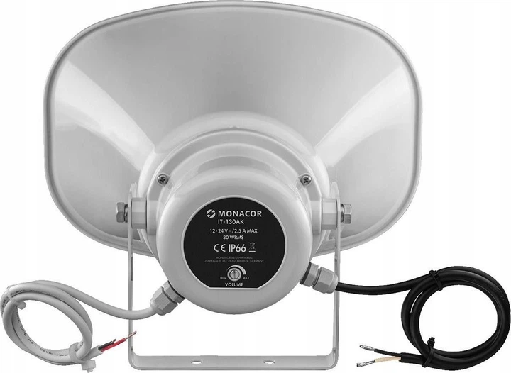 Głośnik sieciowy zewnętrzny Monacor IT-130-AK 30W (4007754411966) - obraz 3