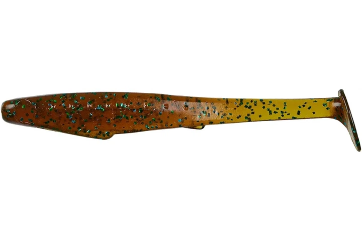 Силикон Reins Rockvibe Shiner 4" (8 шт/уп), цвет: 565 Motor Oil Green Flake (4306565004) - Фото 1 Силикон Reins Rockvibe Shiner 4" (8 шт/уп), цвет: 565 Motor Oil Green Flake (4306565004) - изображение 1