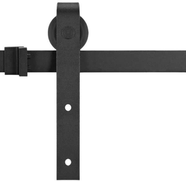 Система для розсувних дверей Springos HA5000 183 см barn door з декоративними фурнітурами, напрямна до 100 кг Чорна (5907719420349) - зображення 4