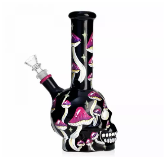 Стеклянный бонг Skull Mix Print 25 см Скул Микс Принт Термостойкое боросиликатное стекло Китай - Фото 2 Стеклянный бонг Skull Mix Print 25 см Скул Микс Принт Термостойкое боросиликатное стекло Китай - изображение 2