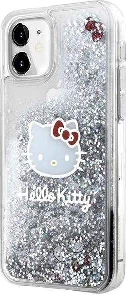 Панель Hello Kitty Liquid Glitter Charms Kitty Head для Apple iPhone 11 Silver (HKHCN61LIKHET) - зображення 2