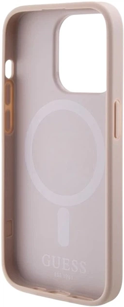 Панель Guess Saffiano MagSafe для Apple iPhone 15 Pro Pink (3666339156206) - зображення 5