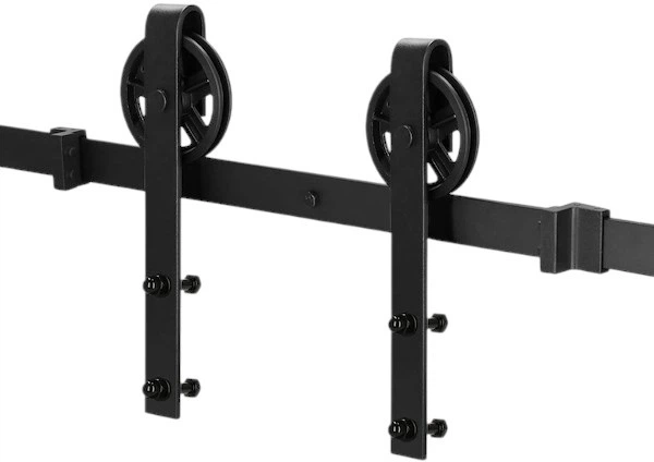 Система для розсувних дверей Springos HA5007 183 см barn door з декоративними фурнітурами, напрямна до 100 кг Чорна (5907719420448) - зображення 1