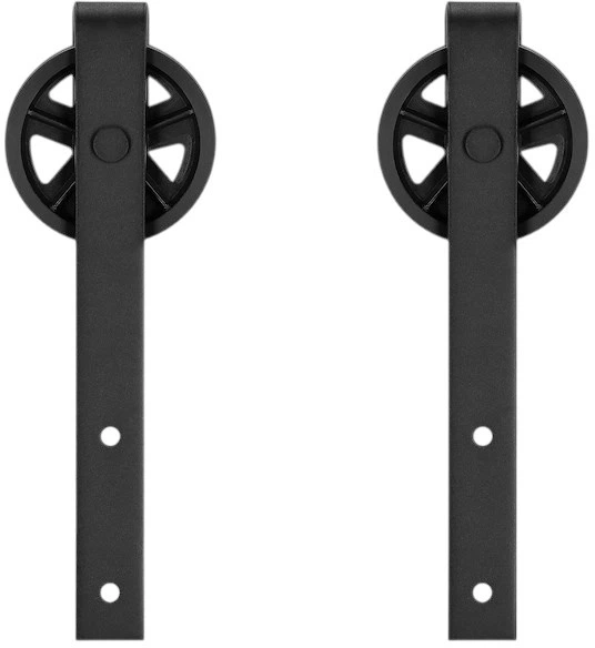 Система для розсувних дверей Springos HA5007 183 см barn door з декоративними фурнітурами, напрямна до 100 кг Чорна (5907719420448) - зображення 3