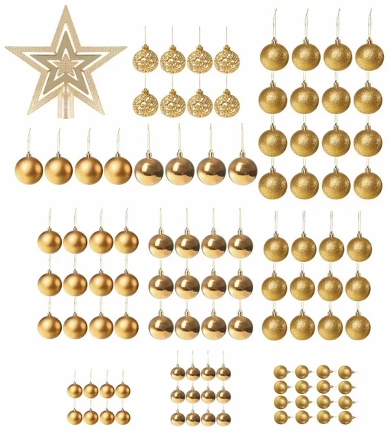 Zestaw bombek Springos CA0019 6/4/3 cm 101 szt. (5903021939265) - obraz 2