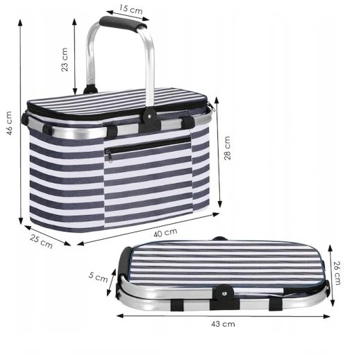  Termiczny koszyk piknikowy Springos CS0025 składany 28 L (5907719435602) - obraz 6