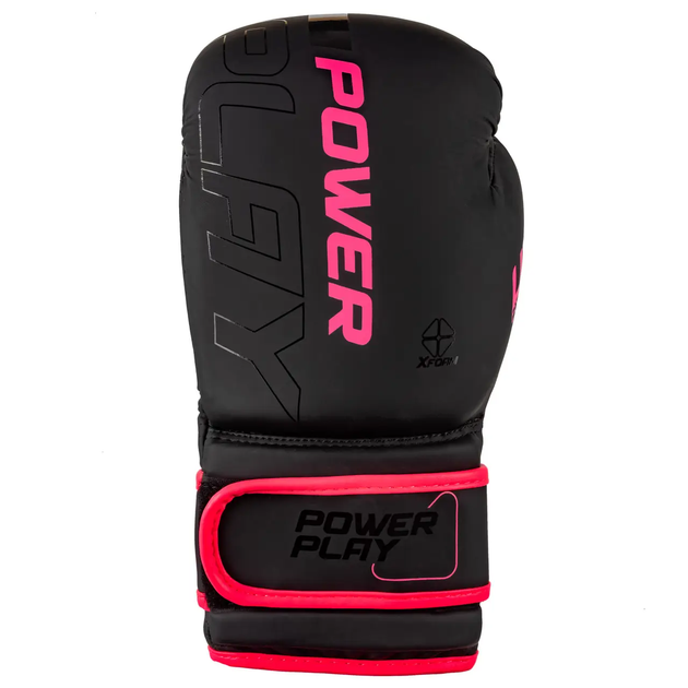 Рукавички боксерські PowerPlay 3024 Ultra Mat розмір 8 унцій, чорно-рожеві - изображение 5