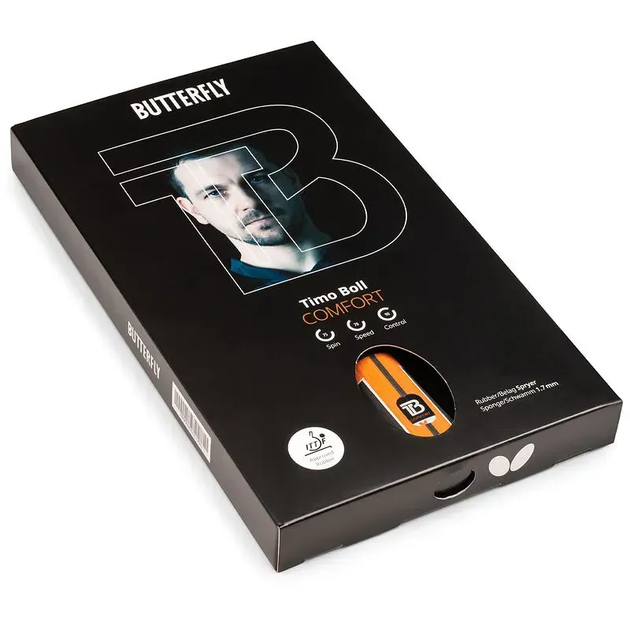 Ракетка для настільного тенісу Butterfly Timo Boll Comfort FL, чорно-червона - изображение 6
