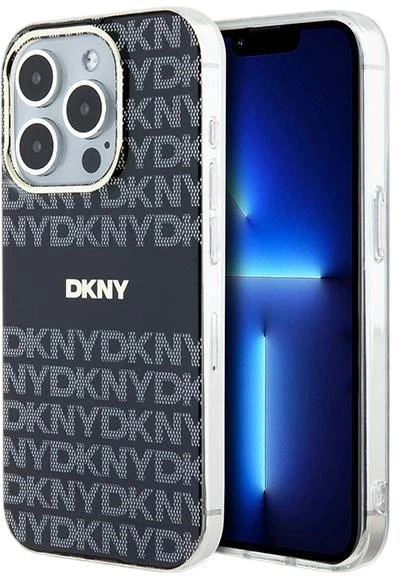 Etui DKNY IML Mono & Stripe MagSafe do Apple iPhone 15 Pro Black (3666339268114) - obraz 1
