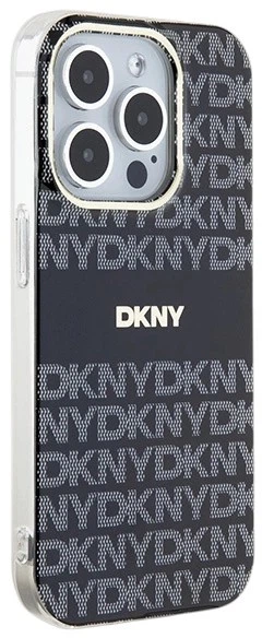 Etui DKNY IML Mono & Stripe MagSafe do Apple iPhone 15 Pro Black (3666339268114) - obraz 4