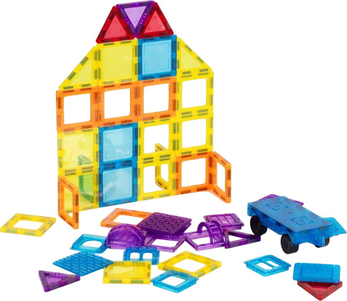 Klocki magnetyczne ModernHome by Multistore Domek autko 45 elementów HC428179 (5905817008223) - obraz 4