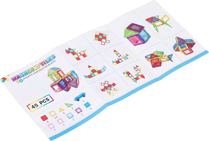 Klocki magnetyczne ModernHome by Multistore Domek autko 45 elementów HC428179 (5905817008223) - obraz 5