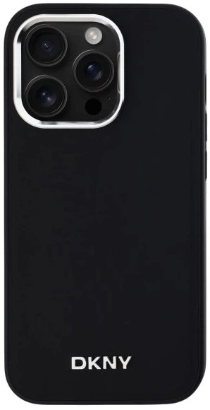 Etui DKNY Plain Logo MagSafe do Apple iPhone 15 Pro Black (3666339260132) - obraz 3