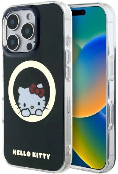 Etui plecki Hello Kitty IML Sweet Kitty Magsafe do Apple iPhone 16 Pro Max Black (HKHMP16XHSWKK) - obraz 1