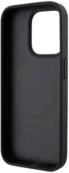 Etui DKNY Leather Monogram Pattern Metal Logo MagSafe do Apple iPhone 15 Pro Black (3666339261535) - obraz 6
