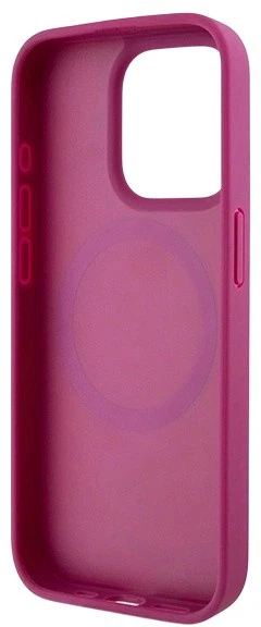 Etui DKNY Leather Monogram Pattern Metal Logo MagSafe do Apple iPhone 15 Pro Pink (3666339261955) - obraz 6