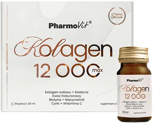 Suplement diety Pharmovit Kolagen SHOT 12000 Max 30 porcji x 30 ml (5904703901785) - obraz 1