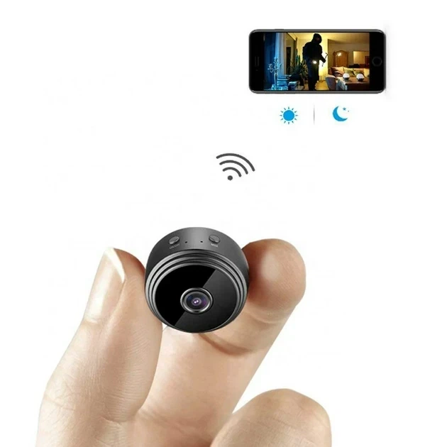 Мини IP камера ночное видение A9 Wi-Fi HD Black - изображение 3