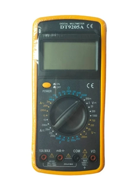 Портативный цифровой мультиметр DT-9205 с дисплеем, тестер силы тока, напряжения, опоры - изображение 3