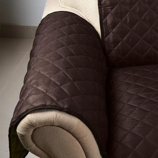 Накидка на кресло Couch Coat двустороннее стеганое покрывало Brown/Milk - изображение 4