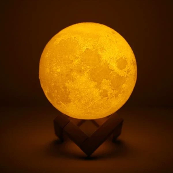 Сенсорный ночник луна RGB Magic 3D Moon Light , светильник лампа луна - изображение 4