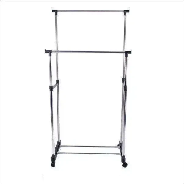 Телескопическая стойка-вешалка для одежды и обуви Double Pole Clothes Horse - изображение 7