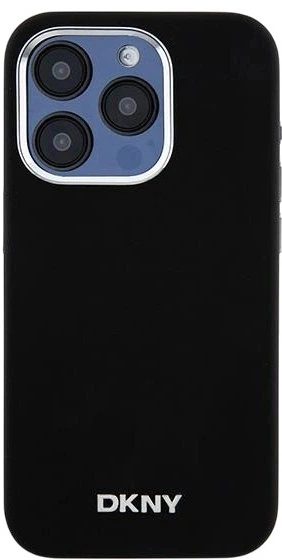 Etui DKNY Liquid Silicone Small Metal Logo MagSafe do Apple iPhone 15 Pro Black (3666339265731) - obraz 3