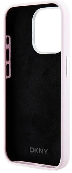 Etui DKNY Liquid Silicone Small Metal Logo MagSafe do Apple iPhone 15 Pro Pink (3666339265878) - obraz 6