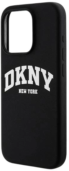 Etui DKNY Liquid Silicone White Printed Logo MagSafe do Apple iPhone 15 Pro Black (3666339266714) - obraz 5