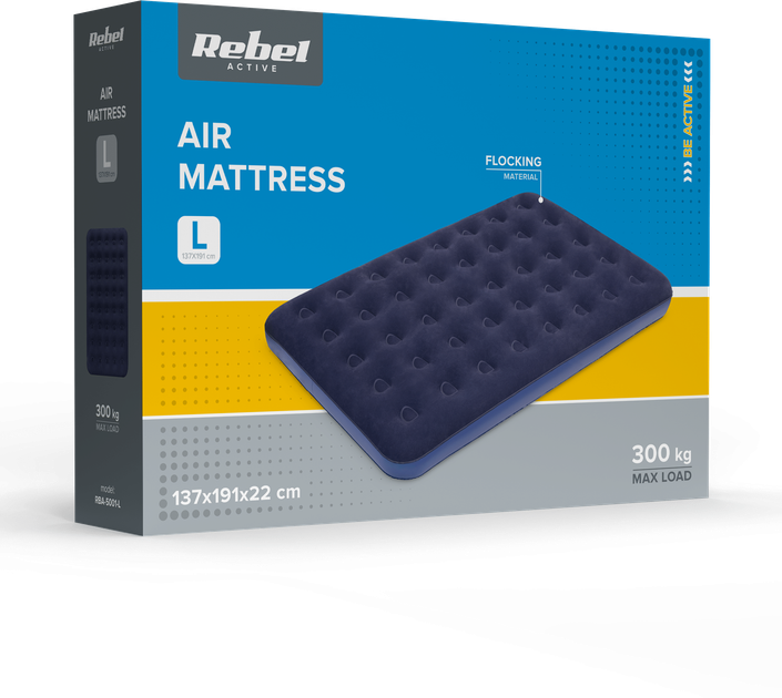 Materac dmuchany Rebel Active dwuosobowy 191x137x22 cm RBA-5001-L (5901890101875) - obraz 5