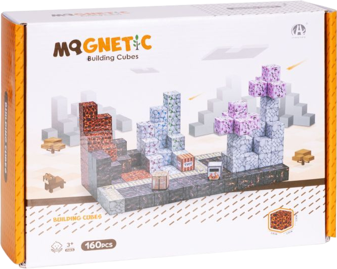 Klocki magnetyczne ModernHome by Multistore 160 elementów HC740669 (5905817008346) - obraz 1