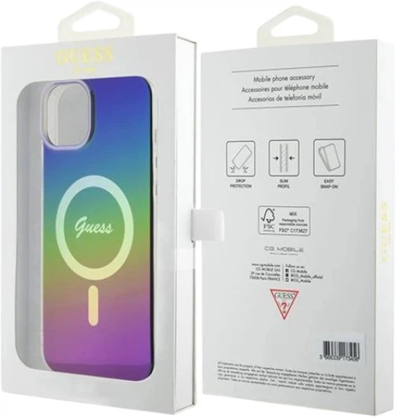 Панель Guess IML Iridescent MagSafe для Apple iPhone 15 Plus/14 Plus Rainbow (3666339154653) - зображення 8