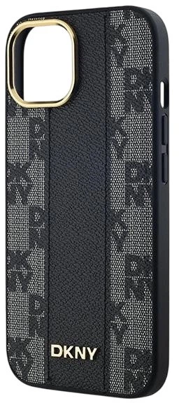 Панель DKNY Leather Checkered Mono Pattern MagSafe для Apple iPhone 15 Plus / 14 Plus Black (3666339259846) - зображення 5