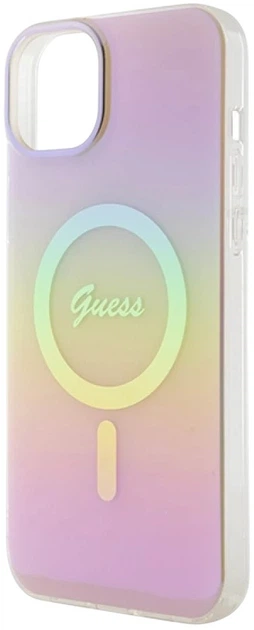 Панель Guess IML Iridescent MagSafe для Apple iPhone 15 Plus/14 Plus Pink (3666339155070) - зображення 6