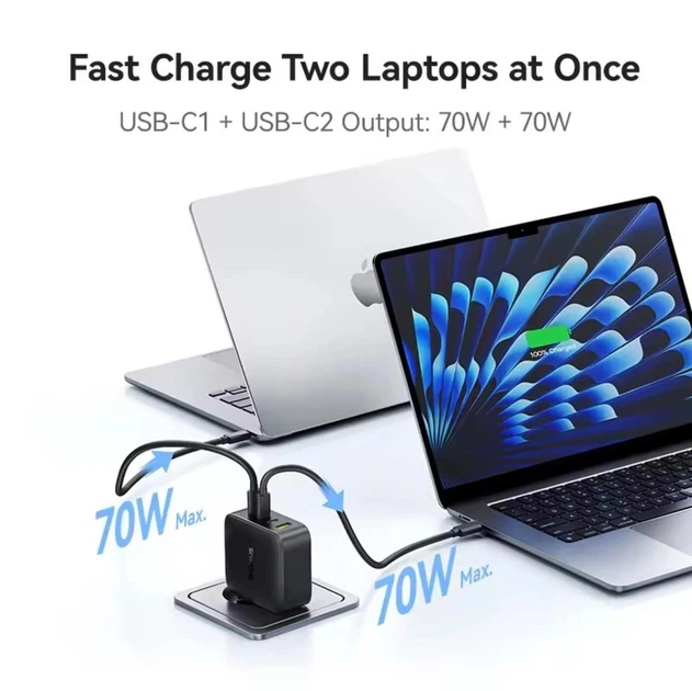Сетевое зарядное устройство BASEUS EnerFill FH11 140w (3 Type-C + 1 USB) - изображение 2