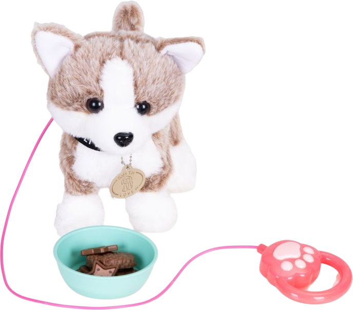 Piesek intaraktywny ModernHome by Multistore Husky na smyczy chodzi i merda ogonem HC750207-CF (5905817008254) - obraz 3