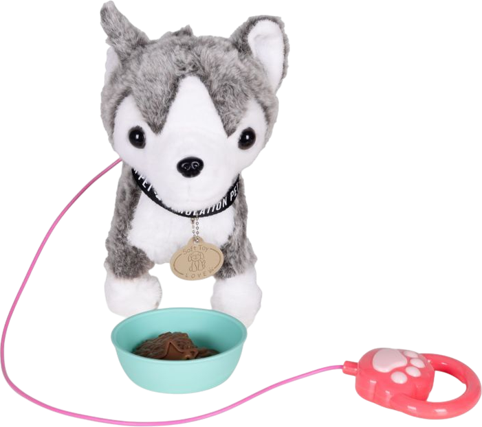 Інтерактивна собачка ModernHome by Multistore Хаскі ходить на повідку та виляє хвостом HC750207-GY (5905817008247) - зображення 3