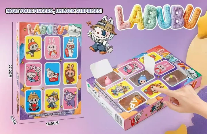 Набор LABUBU 5-в-1 Лабубу • Брелок 18 см + Браслет + 3D Румбокс + Адвент 9-в-1 + Магнитный Пазл 6-в-1 - изображение 7