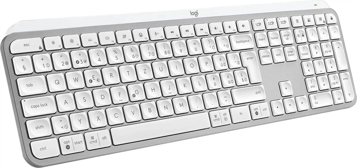 Bezprzewodowa klawiatura Logitech MX Keys S Nordic Wireless/Bluetooth Pale Gray (920-011582) - obraz 3
