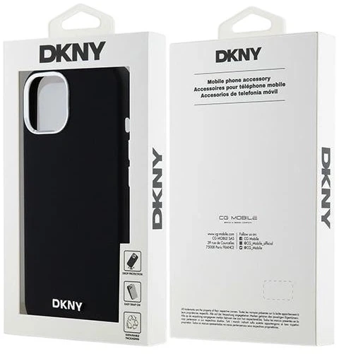 Панель DKNY Liquid Silicone Small Metal Logo MagSafe для Apple iPhone 15 Plus / 14 Plus Black (3666339265724) - зображення 8