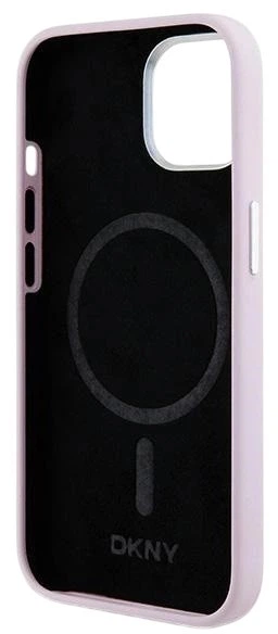 Панель DKNY Liquid Silicone Small Metal Logo MagSafe для Apple iPhone 15 Plus / 14 Plus Pink (3666339265861) - зображення 6
