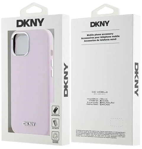 Панель DKNY Liquid Silicone Small Metal Logo MagSafe для Apple iPhone 15 Plus / 14 Plus Pink (3666339265861) - зображення 8