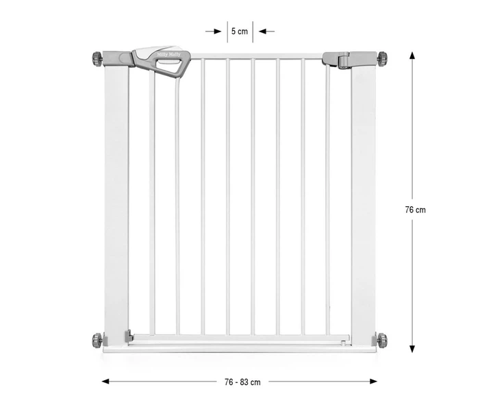 Захисна брамка Milly Mally Бар'єр для сходів Guardy 83 White (5907090700771) - зображення 5