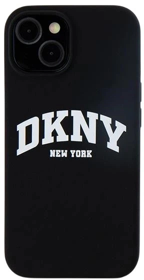 Панель DKNY Liquid Silicone White Printed Logo MagSafe для Apple iPhone 15 Plus / 14 Plus Black (3666339266653) - зображення 3