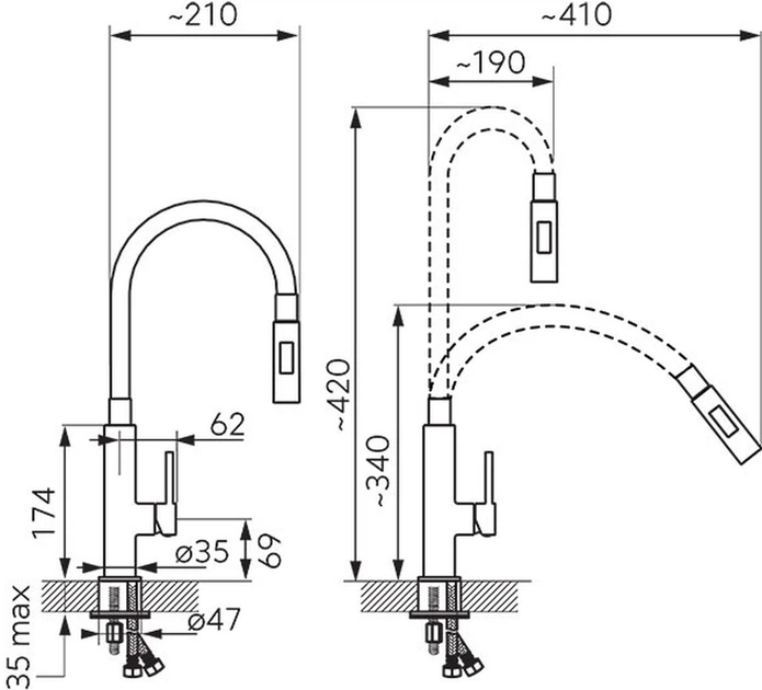 Bateria kuchenna Ferro Zorba Slim 2F BZA43B - obraz 2