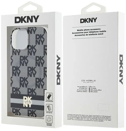 Etui DKNY IML Checkered Mono Pattern & Printed Stripes MagSafe do Apple iPhone 15 / 14 / 13 Black (3666339269357) - obraz 8