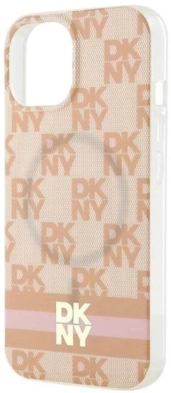 Etui DKNY IML Checkered Mono Pattern & Printed Stripes MagSafe do Apple iPhone 15 / 14 / 13 Pink (3666339269074) - obraz 5
