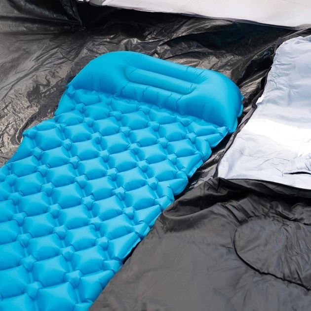 Materac dmuchany turystyczny Springos PM048 190 x 58 x 4 cm Niebieski (5907719479675) - obraz 7