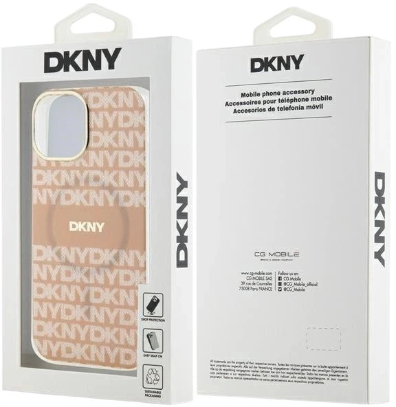 Etui DKNY IML Mono & Stripe MagSafe do Apple iPhone 15 / 14 / 13 Pink (3666339267674) - obraz 8